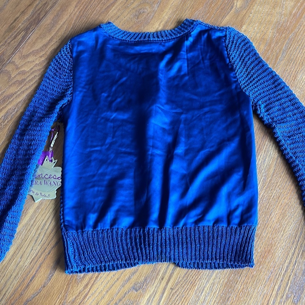 𝅺PRINCESS VERA WANG navy blue cardigan XS - Picture 7 of 7